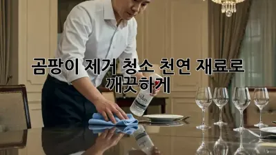 곰팡이 제거 청소: 천연 재료로 깨끗하게!